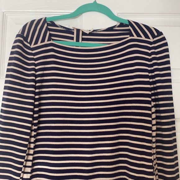 Tory Burch Callen Striped Belted Dress Large Authentic - Picture 3 of 6